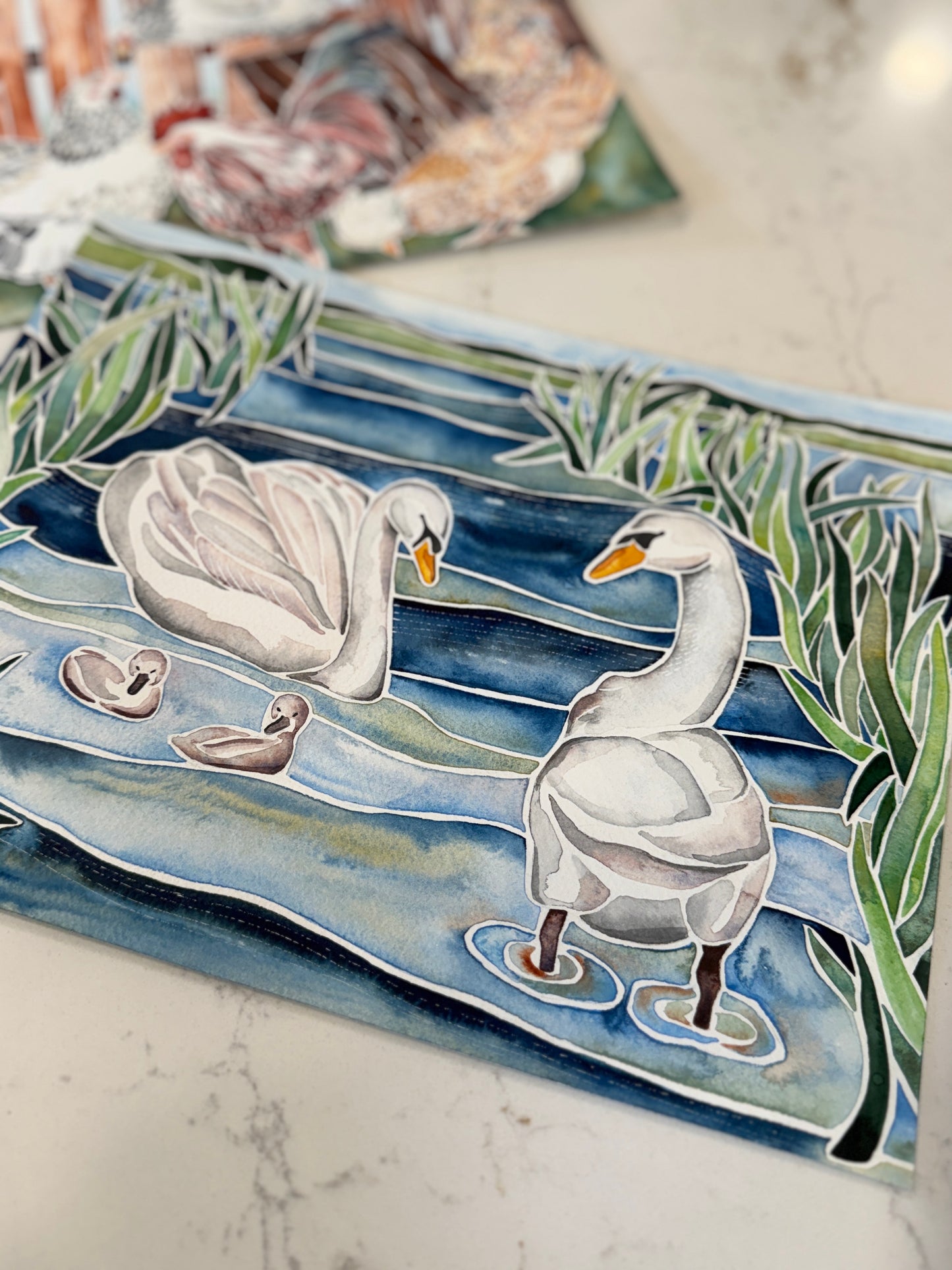 Swans on Point- Original Painting