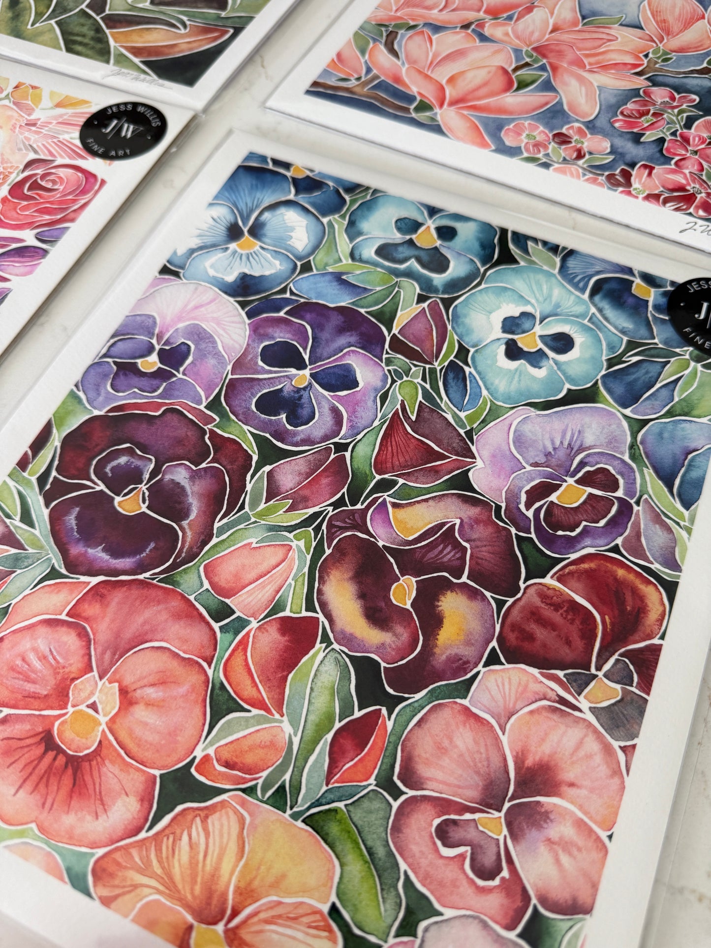 Ombre Pansies- Art Print