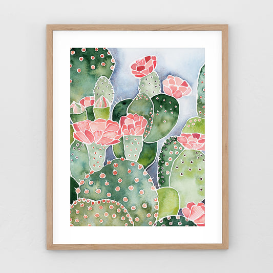 Cactus Florals- Art Print