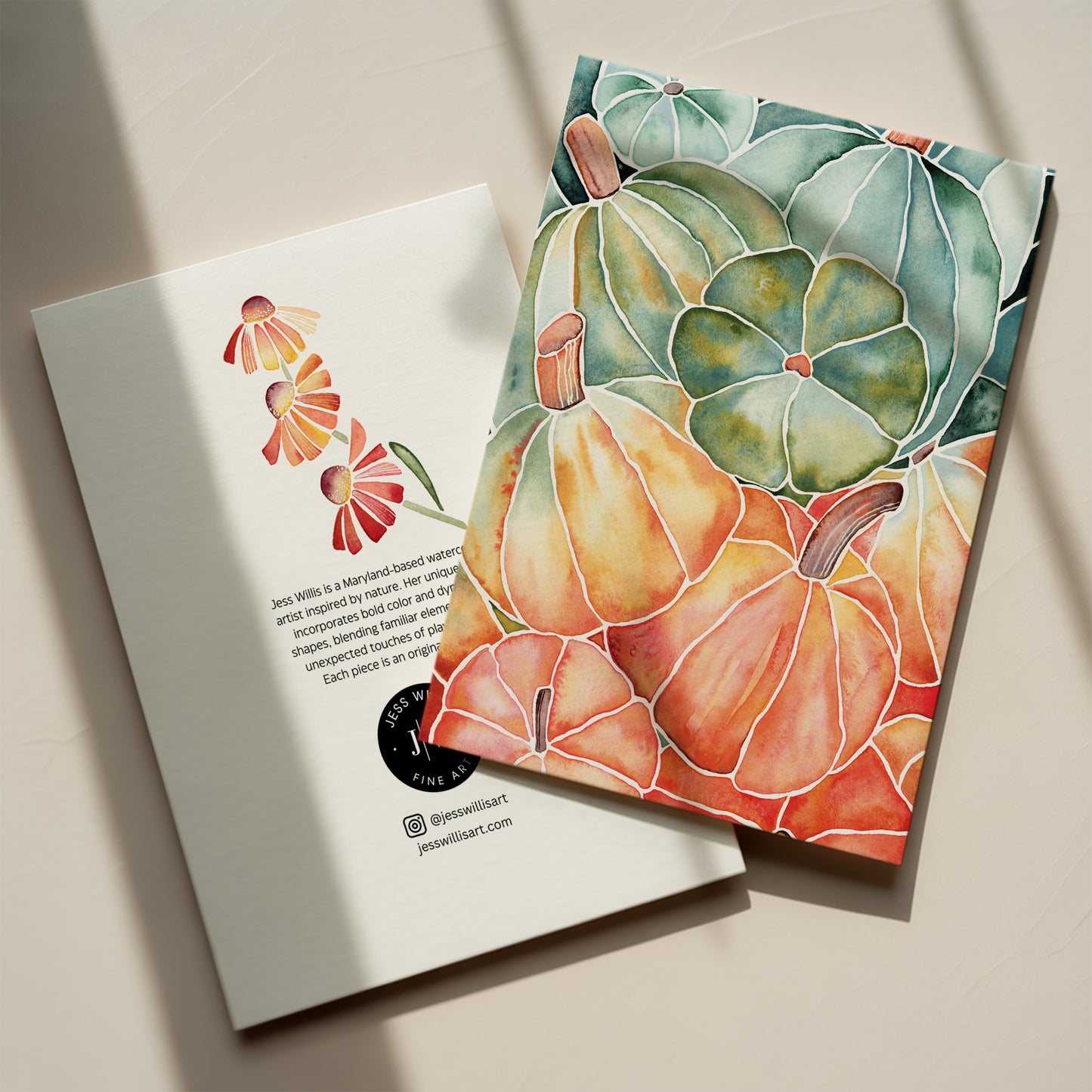 Ombre Pumpkin Card