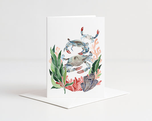 Three Blue Claws Card