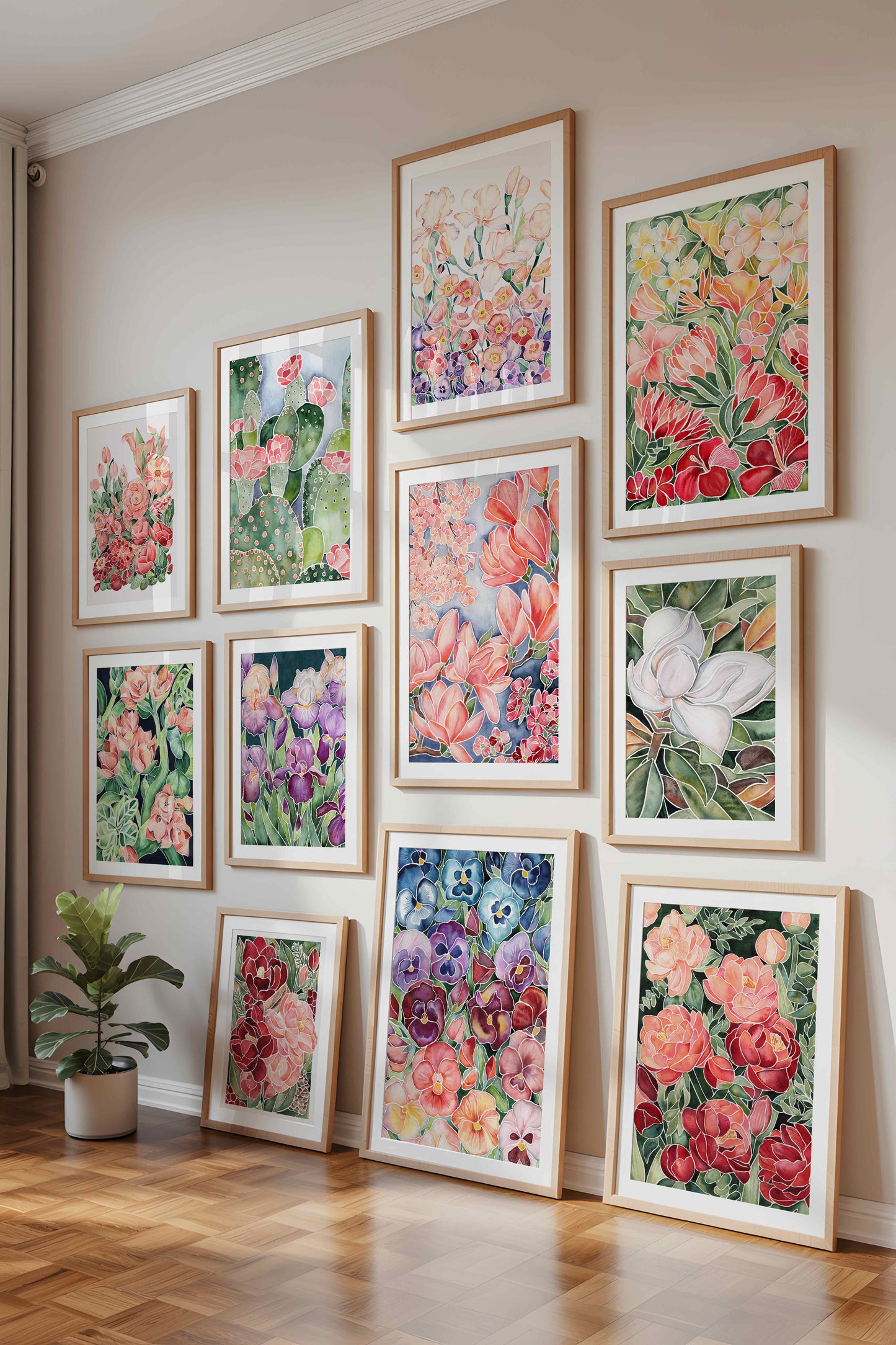 Violet Irises- Art Print