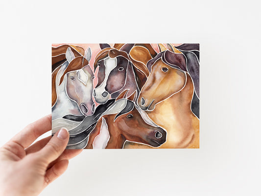 Rosie's Horses- Greeting Card