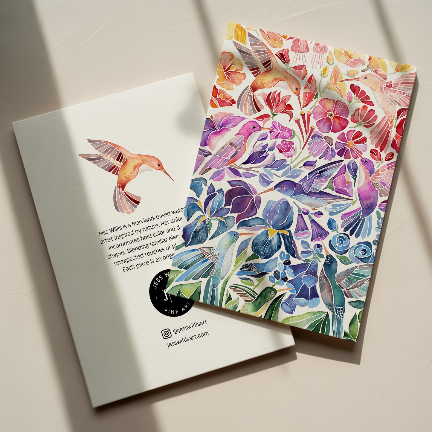 Ombre Hummingbird Card