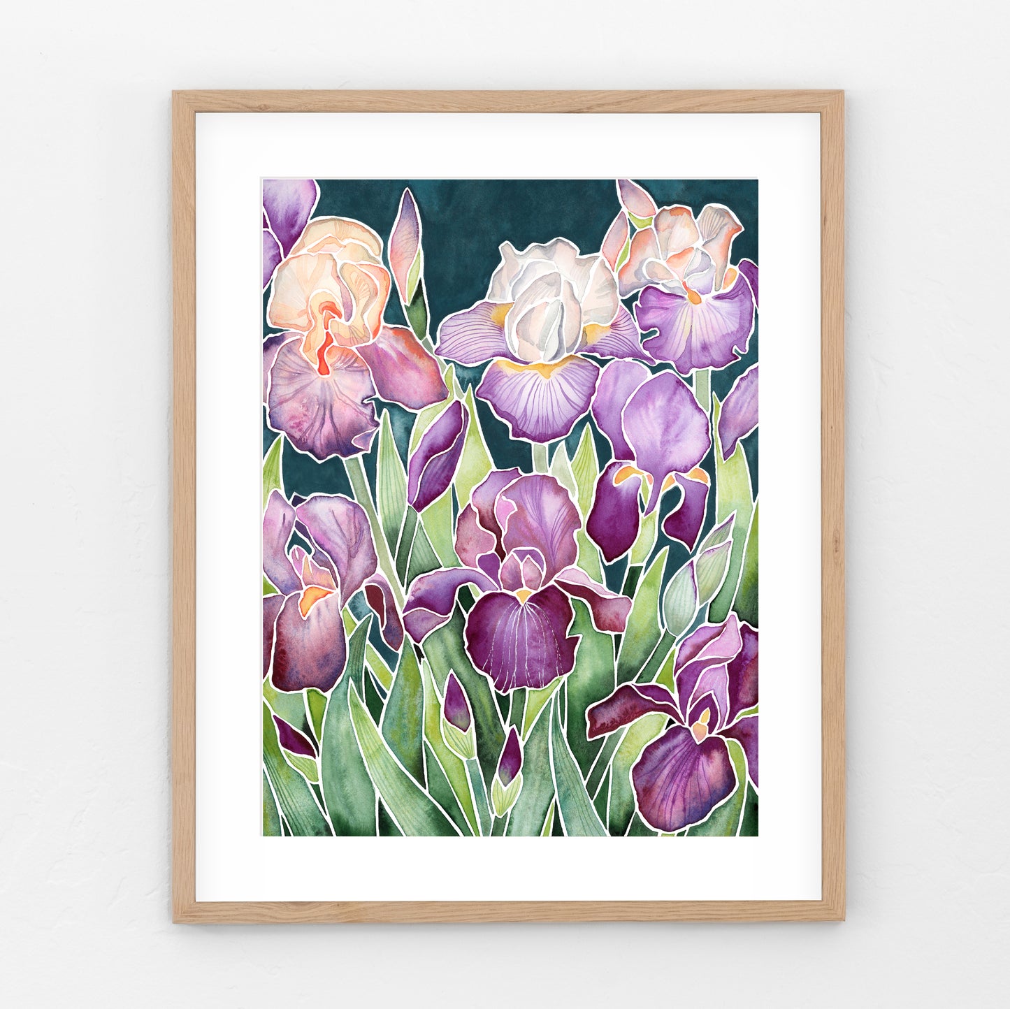 Violet Irises- Art Print