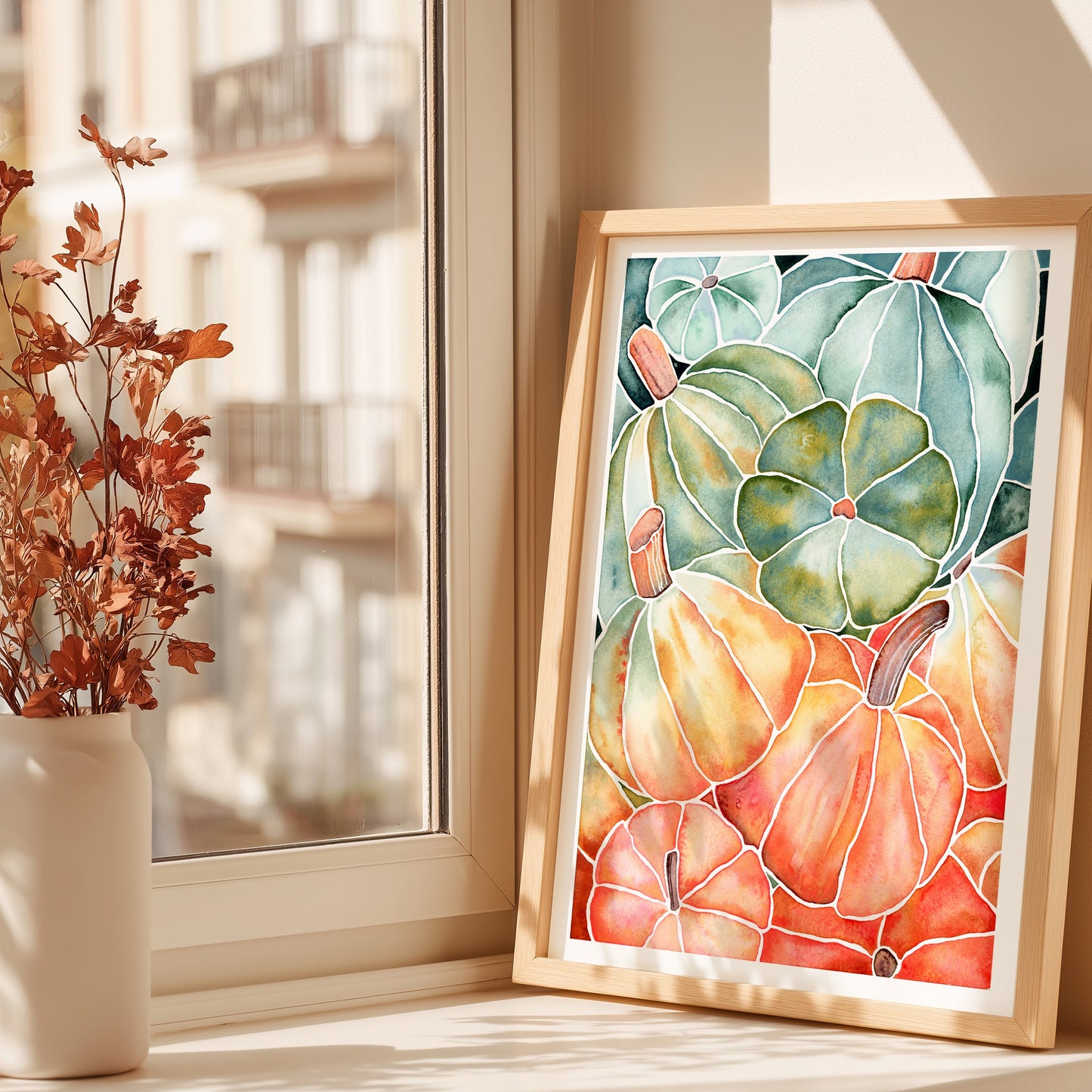 Ombre Pumpkins Print- 5x7