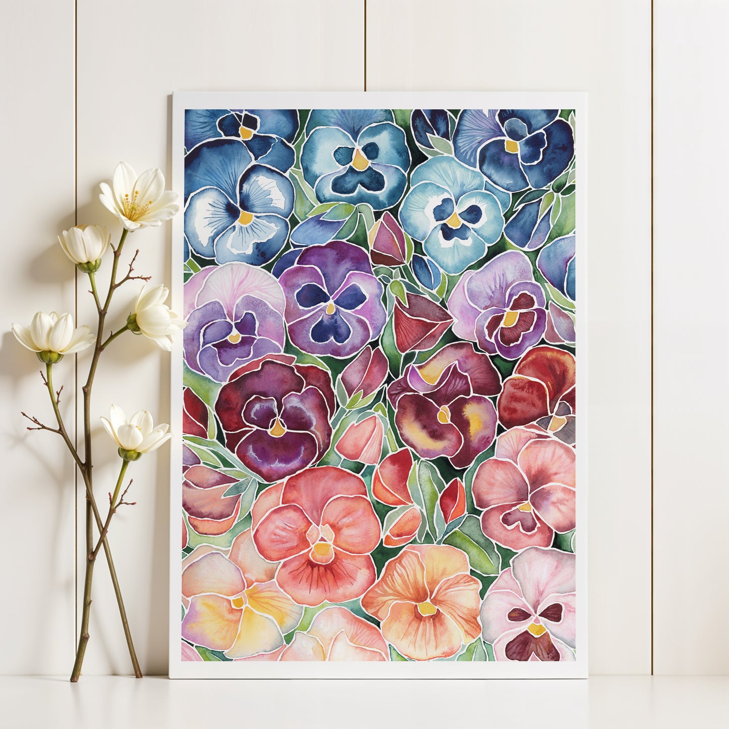 Ombre Pansies- Art Print