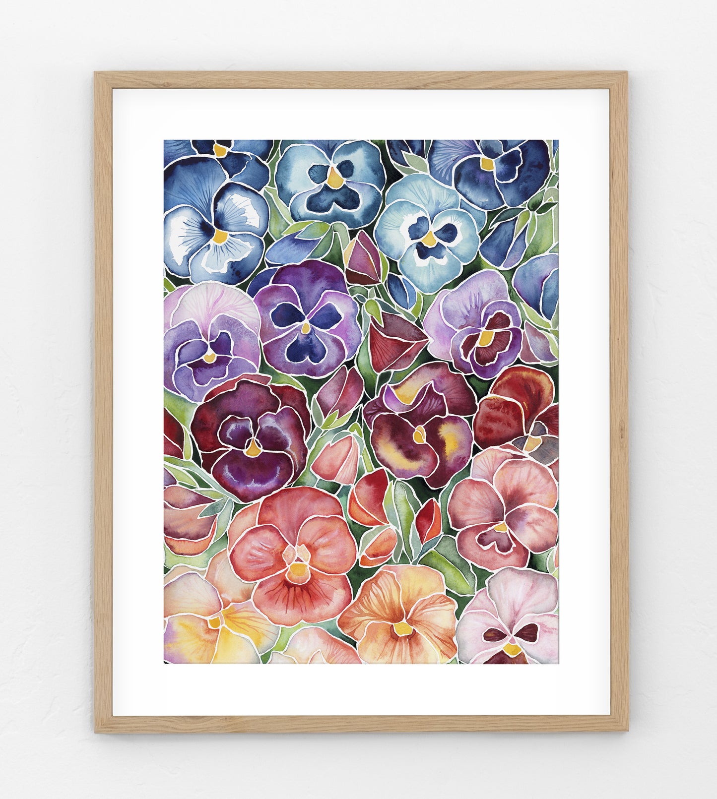 Ombre Pansies- Art Print
