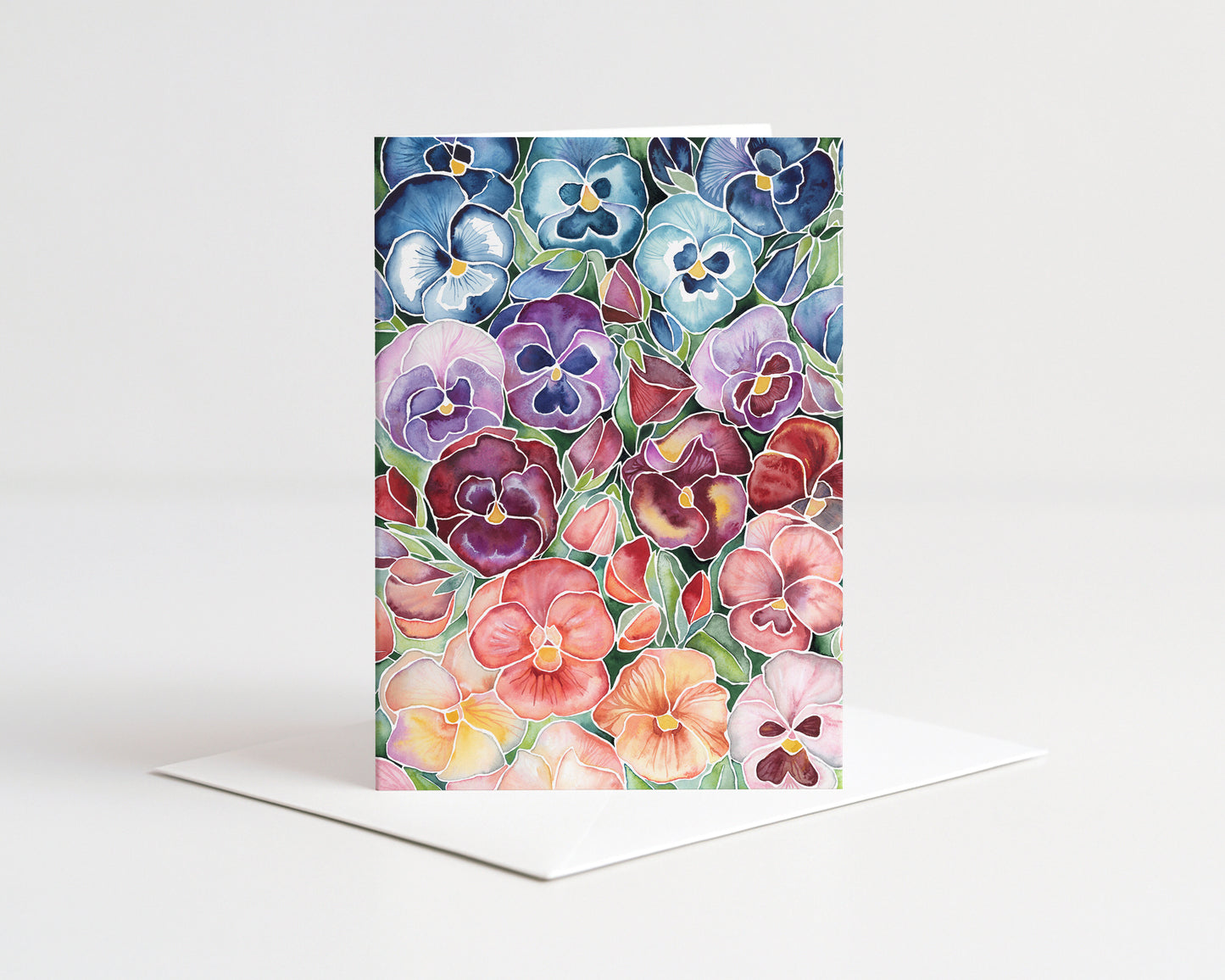 Ombre Pansies Card