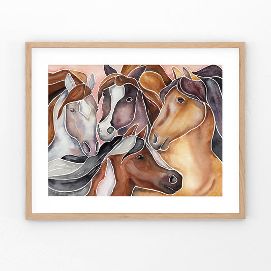 Rosie's Horses- Art Print