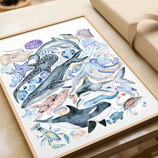 Ocean Creatures- Art Print