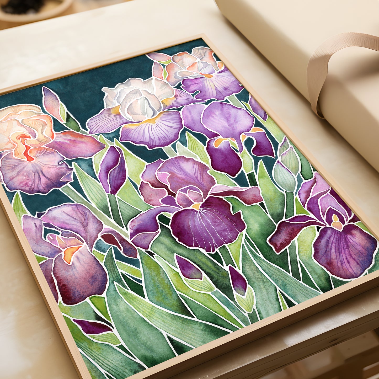 Violet Irises- Art Print
